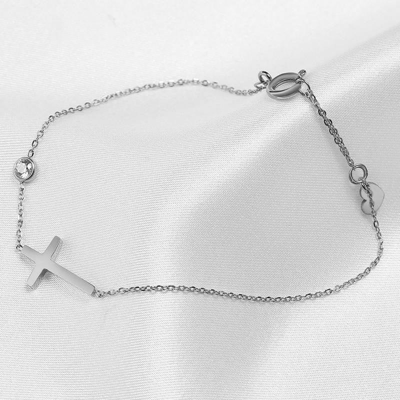 Croce Bracciale in argento