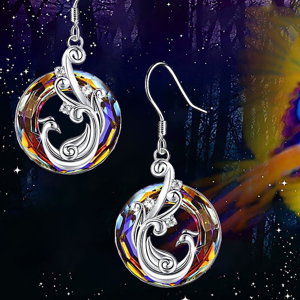 Orecchini con cristalli Phoenix multicolore